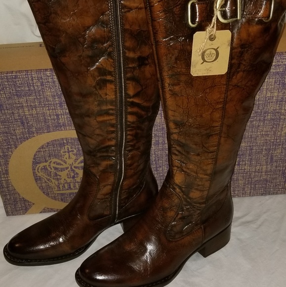 Nib Cort Knee High Leather Boots 